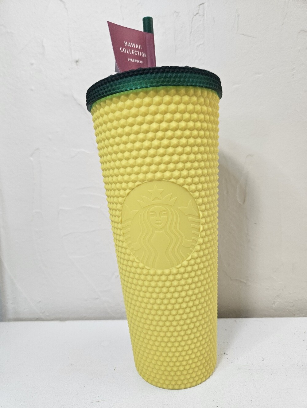 Starbucks Hawaiian Collection Tumbler 24 oz~Pineapple Textured~Yellow~Green NEW